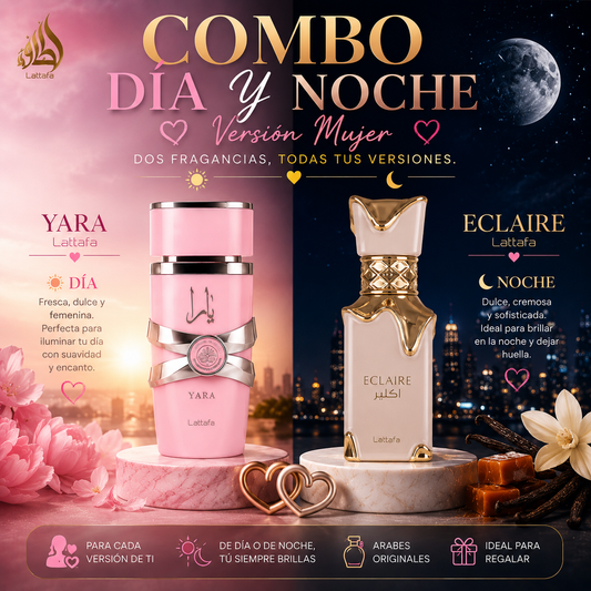Combo Lattafa Dia y Noche Para Mujer